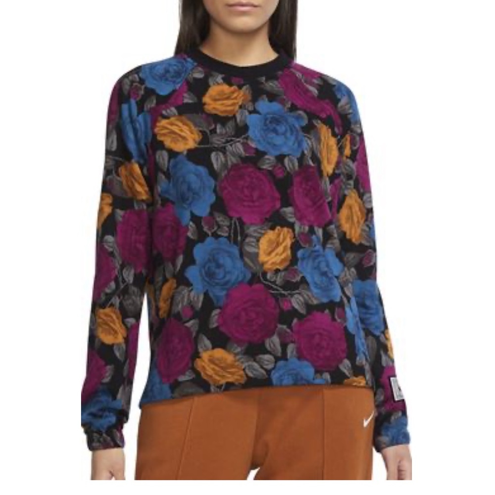 Nike Floral Sweatshirt - Black, Blue, Purple, Orange